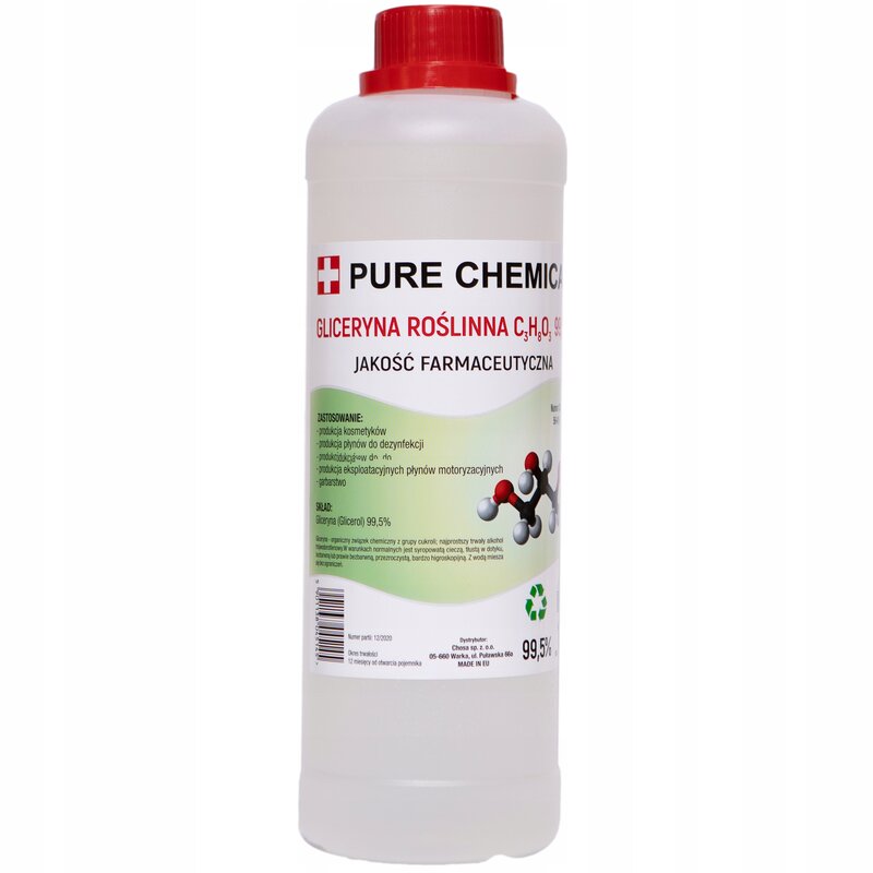 GLICERYNA GLIKOL PG VG GLIKOL I GLICERYNA ROŚLINNA FARMECEUTYCZNA ~1,2kg 1L - obrazek 3