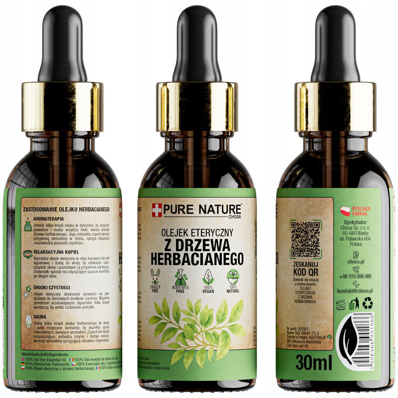 OLEJEK Z DRZEWA HERBACIANEGO ETERYCZNY HERBACIANY NATURALNY 2x 30ml - obrazek 3