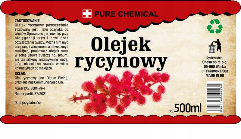OLEJ RYCYNOWY NATURALNY OLEJEK DO WŁOSÓW 500ml - obrazek 3