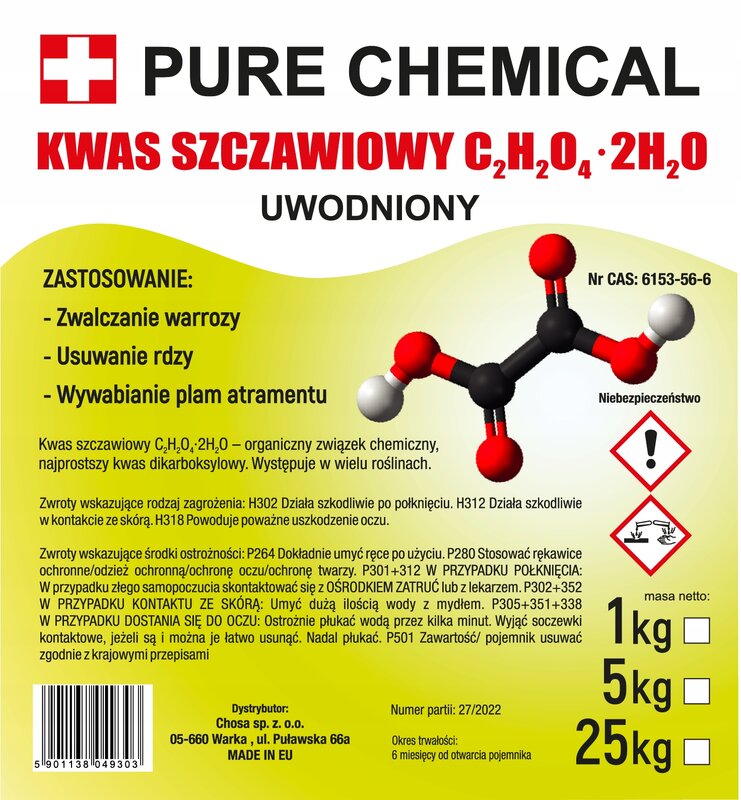 KWAS SZCZAWIOWY 1 kg + GLICERYNA 1,25 kg WARROZA - obrazek 4