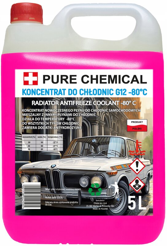KONCENTRAT PŁYNU CHŁODNICZEGO G12 -80°C 5L - obrazek 2