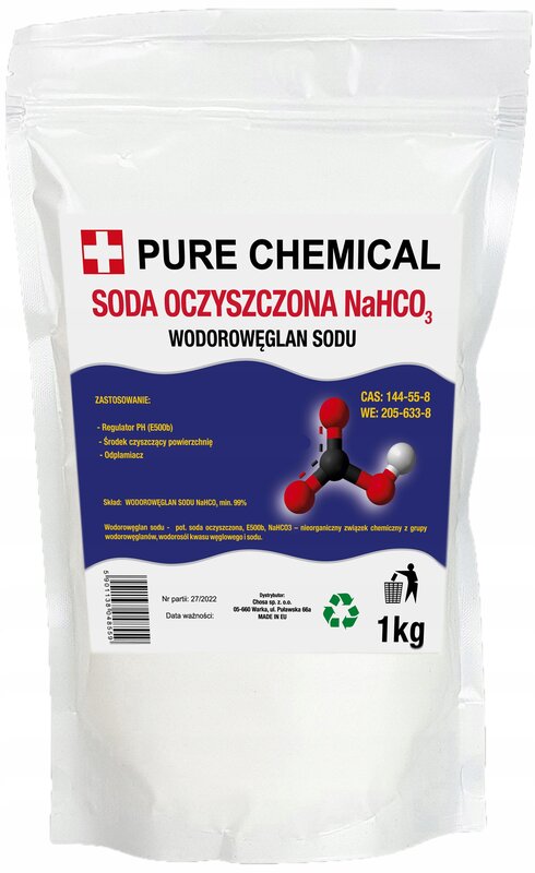 SODA OCZYSZCZONA CZYSTY WODOROWĘGLAN SODU 1kg - obrazek 2