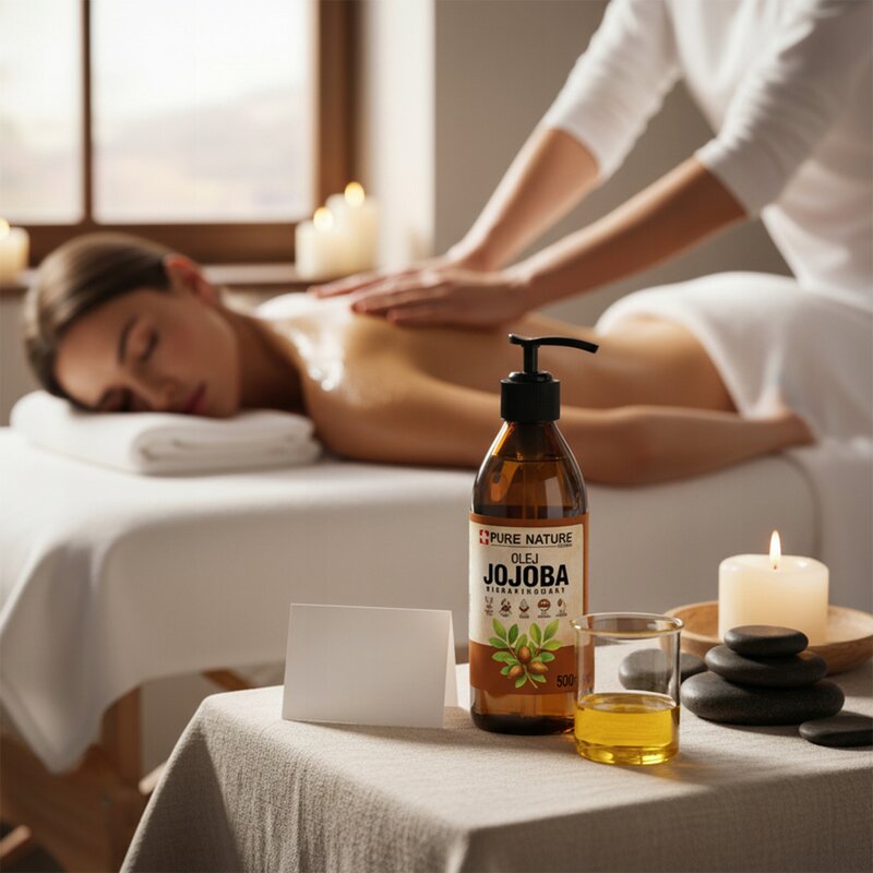 OLEJ JOJOBA NATURALNY TŁOCZONY NA ZIMNO NIERAFINOWANY + DOZOWNIK 500ml - obrazek 4