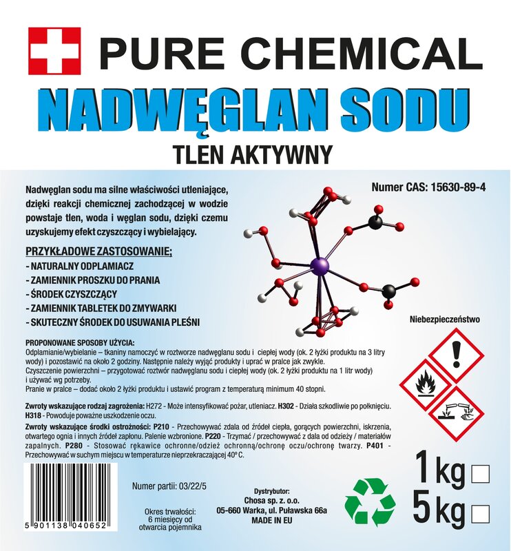 NADWĘGLAN SODU AKTYWNY TLEN PRANIE CZYSZCZENIE 1kg - obrazek 2