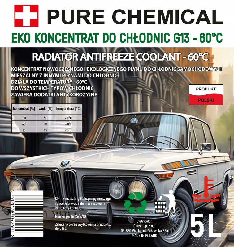 KONCENTRAT EKO PŁYNU CHŁODNICZEGO 20l G13 -60°C 4x 5L - obrazek 4