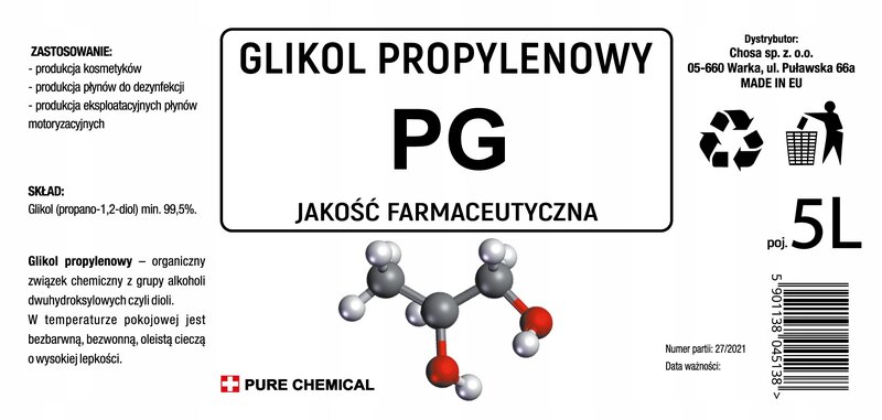 GLICERYNA ROŚLINNA + GLIKOL PROPYLENOWY zestaw 10l - obrazek 5