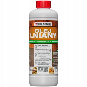 OLEJ LNIANY DO DREWNA NATURALNY OLEJ DO IMPREGNACJI I PIĘLĘGNACJI DREWNA 1L